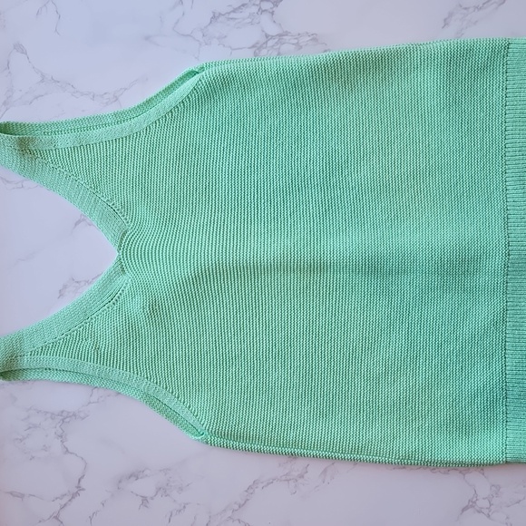 LOFT Lime Green Sherbert Button Down Vest Tank S - Picture 6 of 6